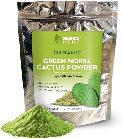 Pó de Cacto Nopal Orgânico, para Digestão Saudável – 100g - Maxx Herb