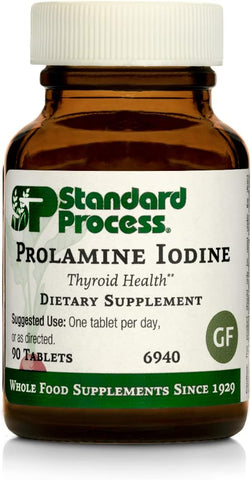 Standard Process Inc. - Standard Process Prolamine Iodine – Suporte para a Tireoide com Prolamina de Iodo, Lactato de Cálcio, Iodo, Cálcio e Citrato de Magnésio – 90 Comprimidos