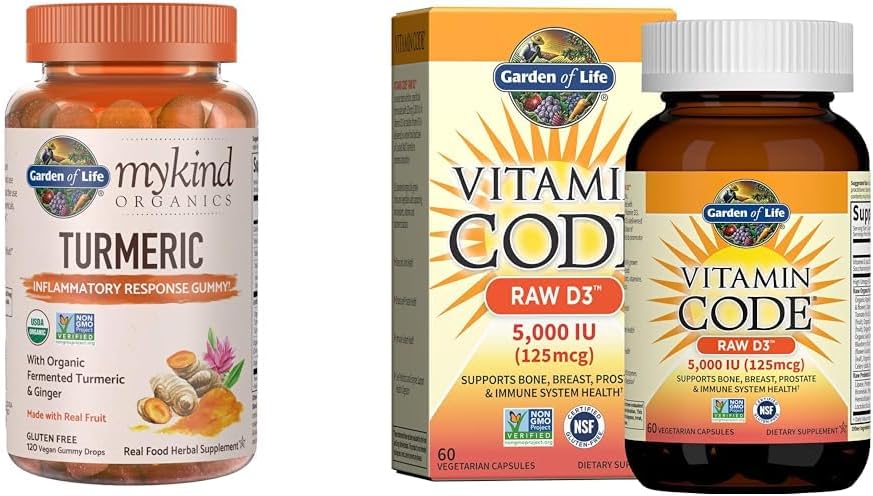 Organics Gummy de Cúrcuma para Resposta Inflamatória – 120 Gomas de Frutas Reais - Garden of Life