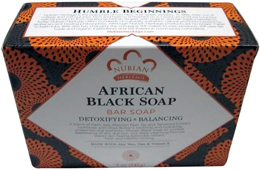 Nubian Heritage - Sabonete Preto Africano Nubian 5 Ounce (pacote com 6)  Nubian