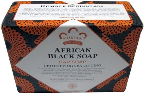 Nubian Heritage - Sabonete Preto Africano Nubian 5 Ounce (pacote com 6)  Nubian
