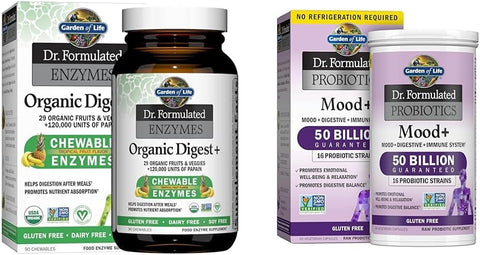 Dr Formulated Enzimas Digestivas com Papaína e Bromelina – 60 cápsulas - Garden of Life