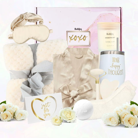 Rubijoy - Presentes para Mulheres, Presentes Únicos de Aniversário, Cesta de Presentes de Cuidados Pessoais, Lembrando de Você, Caixa de Presente Relaxante de Spa de Natal para Ela Irmã Melhores Amigas Mãe Colegas de Trabalho Professores, Adquira