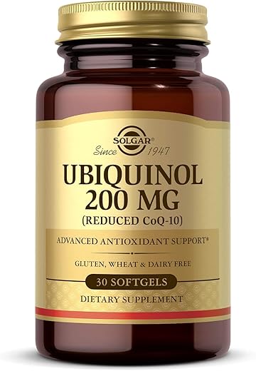 SOLGAR - Solgar Ubiquinol 200 mg (CoQ-10 Reduzido), 30 Softgels – Promove a Saúde Cardíaca