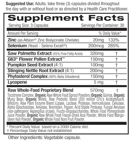 Suporte para Próstata com Saw Palmetto, Licopeno e Urtiga - EMERALD LABS