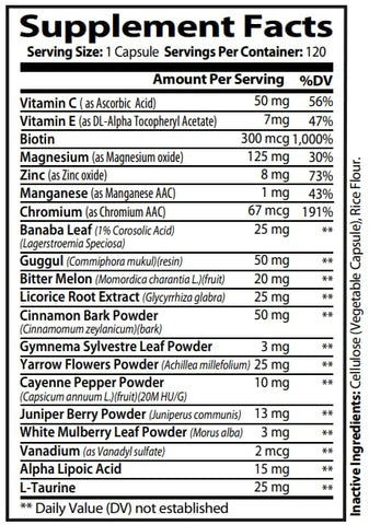 Blood Sugar 365 – Níveis de Energia Saudáveis – 120 Cápsulas Naturais – Fornecimento de 60 Dias - Arazo Nutrition