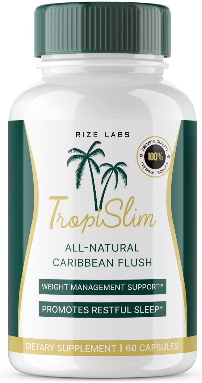 rize labs - (Tropical) Tropislim Oficial, Tropislim Flush Natural do Caribe, Suplemento para Perda de Peso, Cápsulas Tropislim para Mulheres, Estilo de Vida Saudável Corpo Mais Magro, Avaliações Tropicais