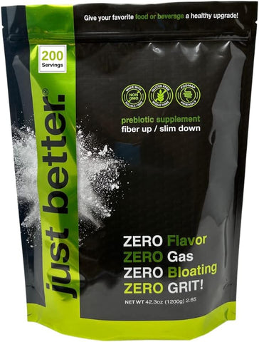 just better. - Suplemento de Fibra Prebiótica para um Intestino Saudável | Pó de Fibra sem Grit Zero Sabor e sem Inchaço ou Gases | Sensação de Saciedade Mais Rápida | Keto Não-OGM Sem Glúten Vegano 200 Porções