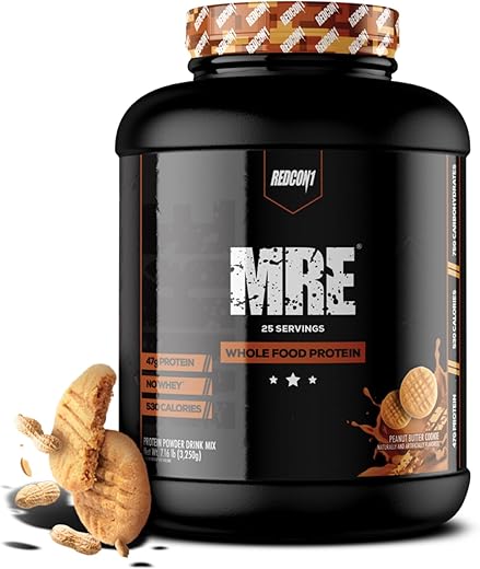 MRE Proteína em Pó, Cookie de Manteiga de Amendoim – Substituto de Refeição com Mistura de Proteínas e Óleo de TCM - REDCON1