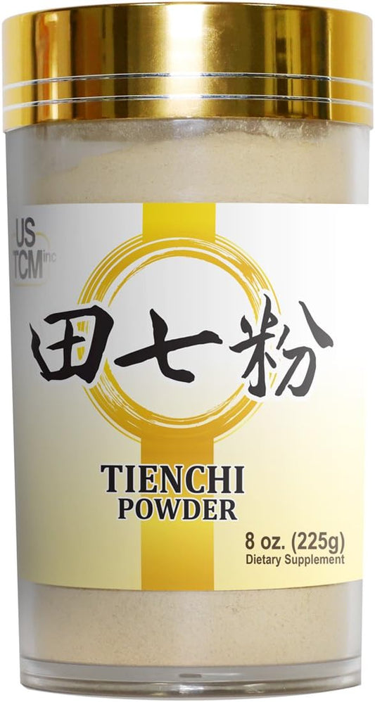 USTCM - Pó de Tienchi Puro 100%% Pseudoginseng Notoginseng Sanqi Ginseng 田七粉 120mesh (227g)