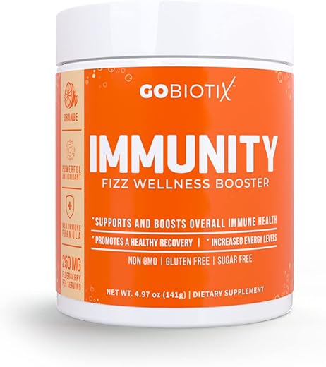 Suplemento de Suporte Imunológico em Pó – Reforço para a Imunidade – Superfood Vegano – Sabugueiro, Cúrcuma, Vitamina C e Vitamina B12 em Pó – Não-OGM – 100g - GOBIOTIX