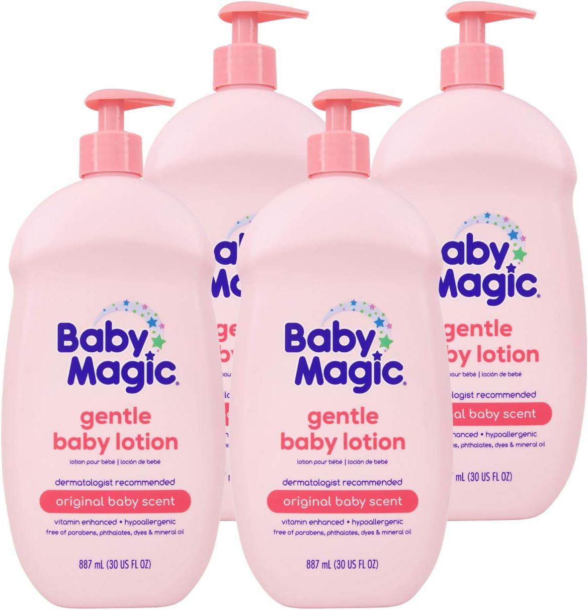 Loção Suave para Bebês Baby Magic | 30 ml (Pacote com 4) | Vitaminas