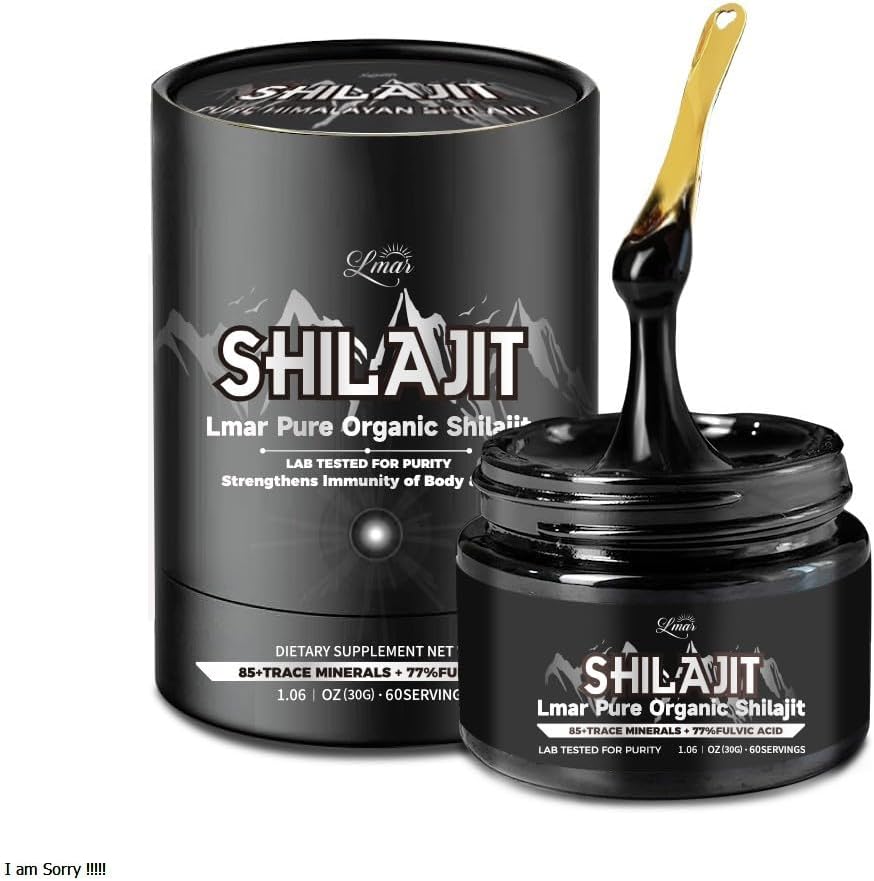 Lmar - Shilajit Resina Orgânica Pura – 100% Natural, 30g – Suplemento Alimentar Masculino