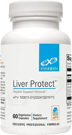 Liver Protect – Suporte à Saúde do Fígado Produção de Glutationa – Extrato de Cardo Mariano, Ácido Alfa-Lipóico ALA, N-Acetil-L-Cisteína, Selênio L-Selenometionina (60 Cápsulas) - XYMOGEN