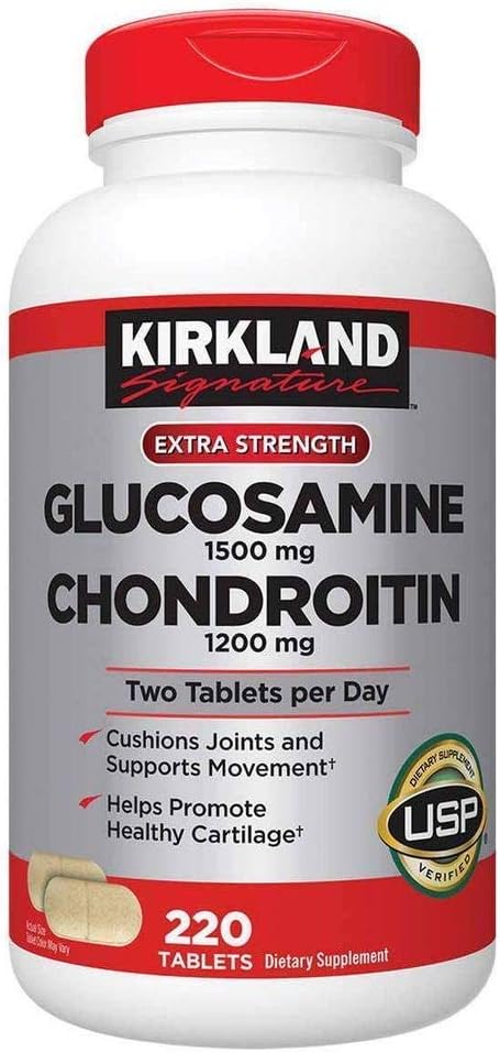 Kirkland Signature - KIRKLAND Signature Glucosamina Extra Forte 1500 mg Condroitina 1200 mg 220 Comprimidos – Compre Agora!