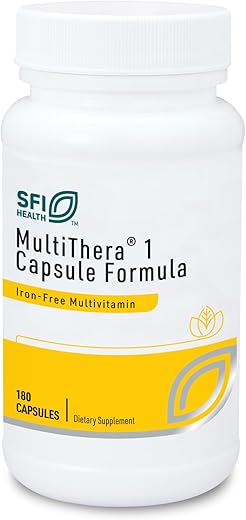 MultiThera 1 – Multivitamínico Sem Ferro | Fórmula Completa | 60 Cápsulas - Klaire Labs