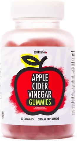 by V Shred Gummies de Vinagre de Maçã – Lanche Saudável Superfood, Suporte ao Metabolismo e Digestão – 60 Gummies Keto de Vinagre de Maçã - Sculpt Nation