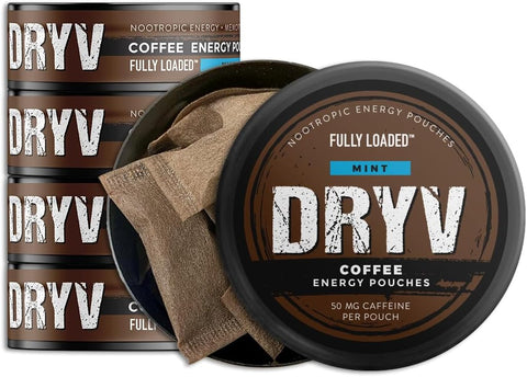 Fully Loaded Chew - Fully Loaded Cew Dryv – 5 Pacotes de Pouches de Menta – Energia – Marca em Destaque