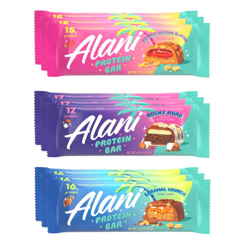 Generic - Alani Barras de Proteína – Pack Variado – Barras Ricas em Proteína sem Glúten – 9 Barras Embaladas Individualmente