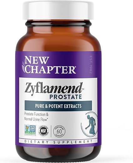 Zyflamend Prostate – Óleo de Semente de Abóbora, Cúrcuma e Saw Palmetto – Cápsulas Vegetarianas, 60 Unidades - New Chapter