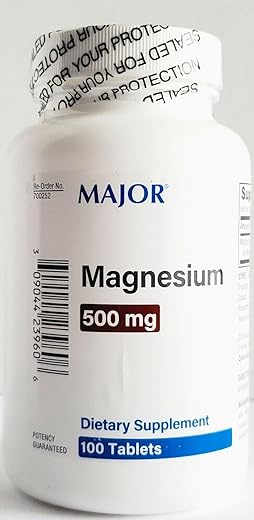 MAJOR - Major Magnesium Oxide 500 mg – 100 Comprimidos (4 Pacotes) | Alta Potência | Marca Principal