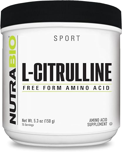 L-Citrulline NutraBio – Aminoácido Livre em Pó 150g
