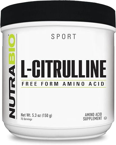L-Citrulline NutraBio – Aminoácido Livre em Pó 150g