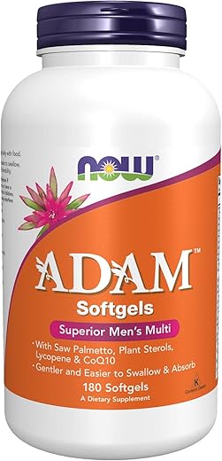 ADAM Multivitamínico Superior para Homens – 180 Softgels | Marca de Produto - NOW Foods