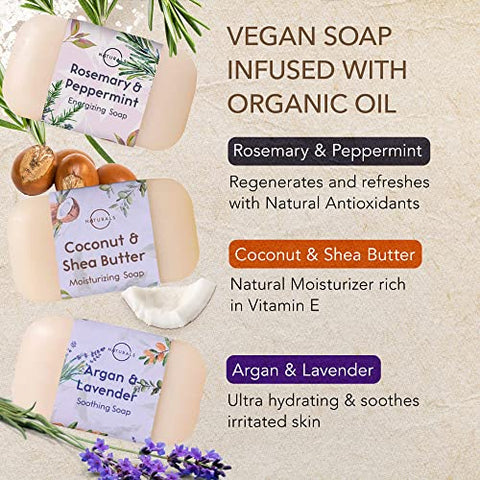 Conjunto de Presente com 6 Barras de Sabonete 100% Natural – Ingredientes Orgânicos – Frete Grátis - O Naturals