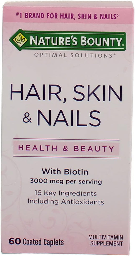 Nature's Bounty - Nature’s Bounty Hair, Skin and Nails Caplets 60 un (Pacote com 6) – Cabelos, Pele e Unhas – Comprar Online | Nature’s Bounty