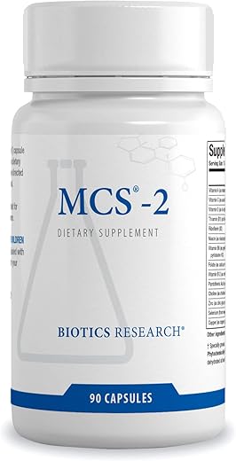 MCS-2: Suporte para Limpeza Metabólica, Saúde do Fígado, Fórmula Antioxidante Potente, Cardo Mariano, Trevo Vermelho. 90 Cápsulas - Biotics Research