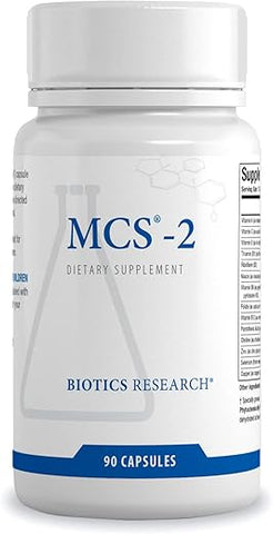 MCS-2: Suporte para Limpeza Metabólica, Saúde do Fígado, Fórmula Antioxidante Potente, Cardo Mariano, Trevo Vermelho. 90 Cápsulas - Biotics Research