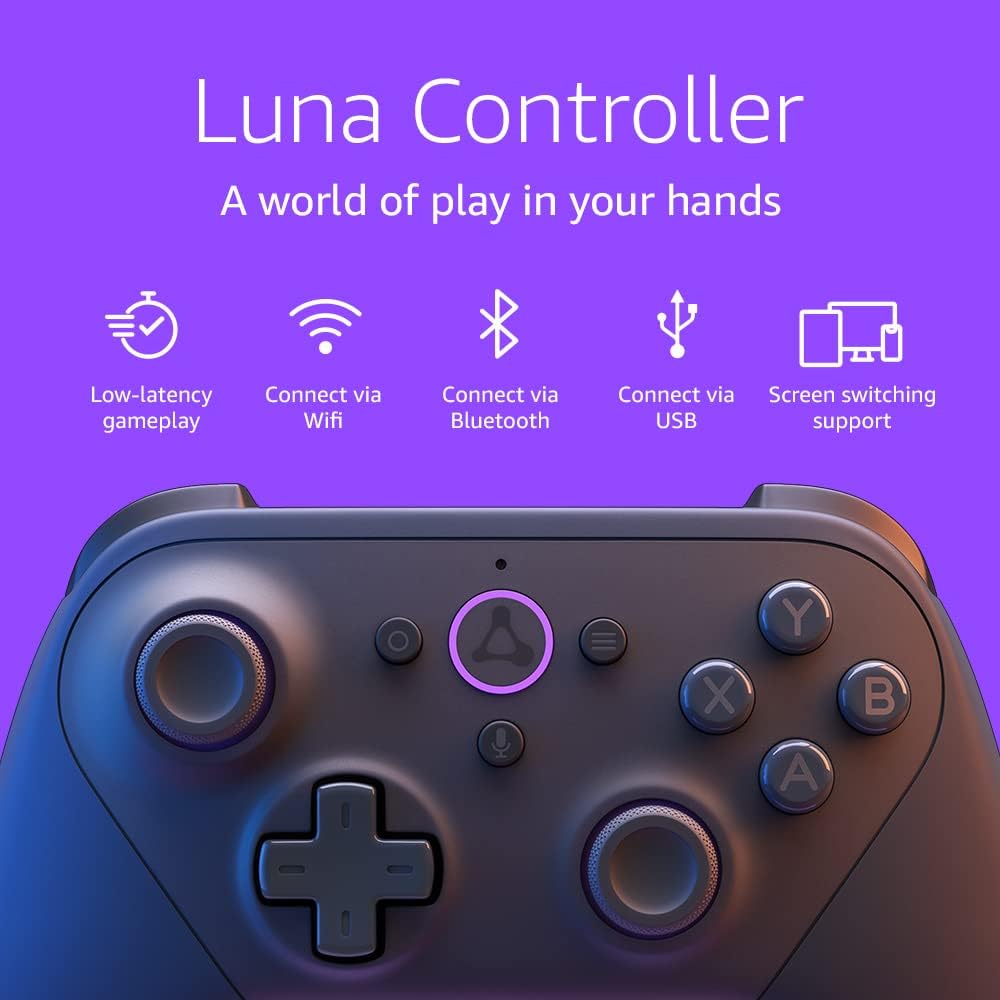 Amazon - Controlador Wireless Oficial Luna – Conexão sem fio para uma experiência de jogo imersiva