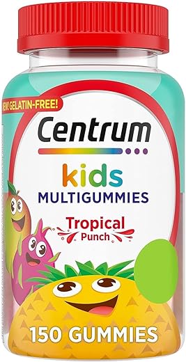 Kids Gomas Multivitamínicas, Sabor Tropical Punch, 150 Unidades, Suprimento de 150 Dias - Centrum