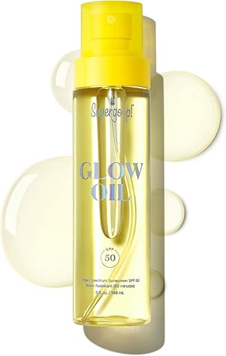 Óleo Iluminador – 150 ml – FPS 50 PA Óleo Corporal de Vitamina E com Proteção Solar de Amplo Espectro – Com Calêndula e Limnanthes - Supergoop!
