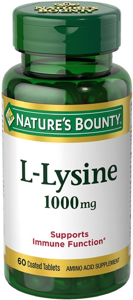 Nature's Bounty - Nature’s Bounty L-Lysine 1000 mg – 60 comprimidos (Pacote com 12) – Marca Nature’s Bounty