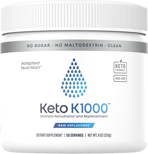 Keto K1000 Pó de Eletrólitos | Sem Sabor | Mistura para Bebida Hidratante | Aumenta a Energia | 1000mg de Potássio | Marca Hi-Lyte - Hi-Lyte