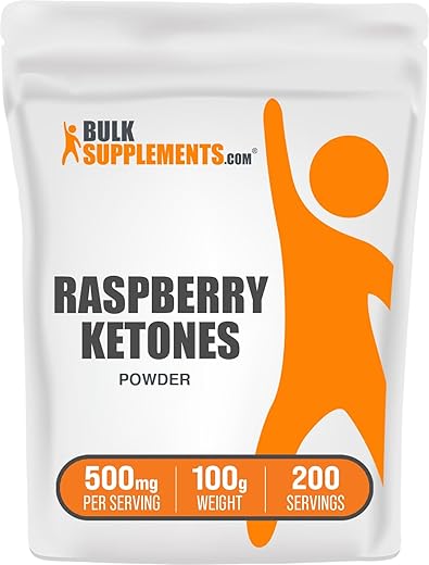 com – Pó de Cetonas de Framboesa – Suplemento de Cetonas de Framboesa, Fonte Antioxidante – para Suporte Energético, Sem Glúten, 500mg por Porção, 100g (Pack de 1) - BulkSupplements