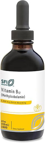 Gotas Líquidas de Vitamina B12 5mg – Melhore o seu Humor - Klaire Labs