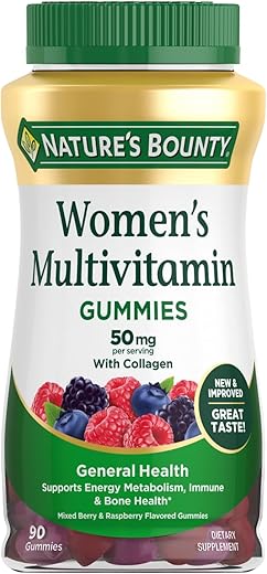 Nature's Bounty - Nature’s Bounty Multivitamínico Feminino, Suplemento de Vitaminas para Adultos, Sabor Frutado, 90 Gomas