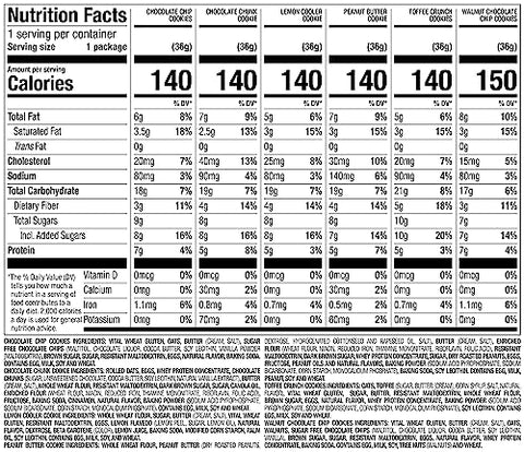 Pack de Variedade de Cookies, 24 unid., Snacks Saudáveis para Apoiar a Perda de Peso - Nutrisystem