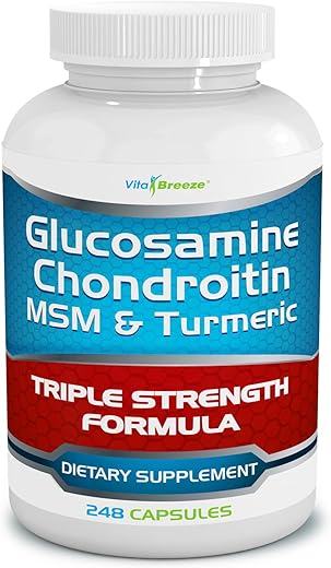 VitaBreeze - Glucosamina Condroitina, MSM – Fórmula Avançada para Saúde das Articulações – 248 Cápsulas