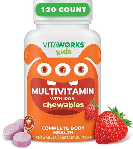 VitaWorks - Multivitamínico Infantil com Ferro – Fortaleça seu filho com os nutrientes essenciais – Marca XYZ