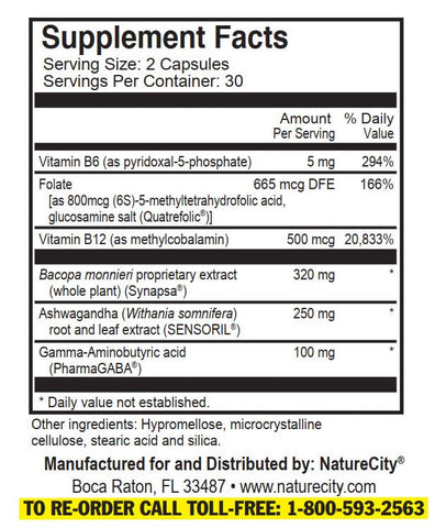 NatureCity - Suporte à Memória True-Recall: Potencialize sua Memória com Eficiência | 60g