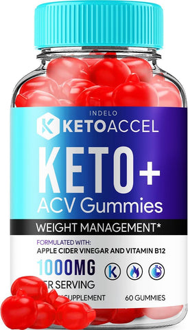 Indelo - Keto Accel ACV Gummies – Avaliações dos Gummies Keto Accel, Gerenciamento Avançado de Peso, Fórmula Keto Accell 1000mg (1 Pacote – 60 Gummies)