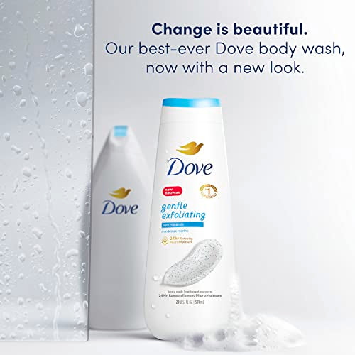 Body Wash Gentle Exfoliating Com Minerais Marinhos 4 Unidades Revela Instantaneamente uma Pele Visivelmente Mais Suave Limpeza que Remove Efetivamente as Bactérias Enquanto Nutre Sua Pele 20 ml - Dove