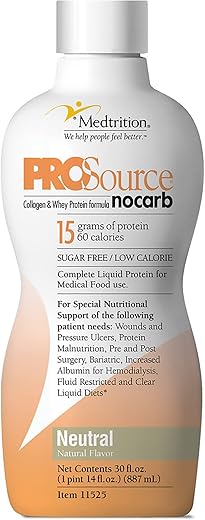 National Nutrition - ProSource Proteína Líquida Sem Carboidratos, Sabor Neutro, Frasco de 30 ml – 1 unidade