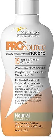 National Nutrition - ProSource Proteína Líquida Sem Carboidratos, Sabor Neutro, Frasco de 30 ml – 1 unidade