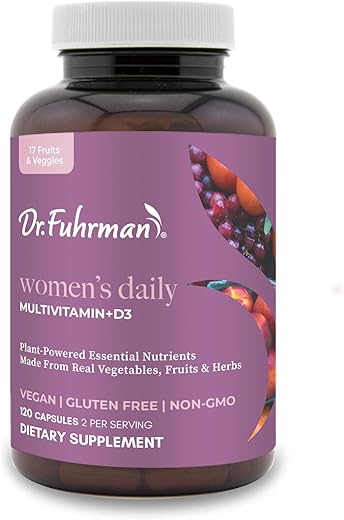 Multivitamínico Diário para Mulheres – Fórmula Vegana para Mulheres Acima de 50 Anos, 120 Cápsulas, Vitaminas Essenciais para Saúde e Bem-Estar Ótimos - Dr. Fuhrman